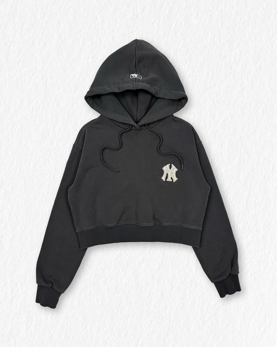 MLB 뉴욕양키스 크롭 후드 차콜 상품이미지1