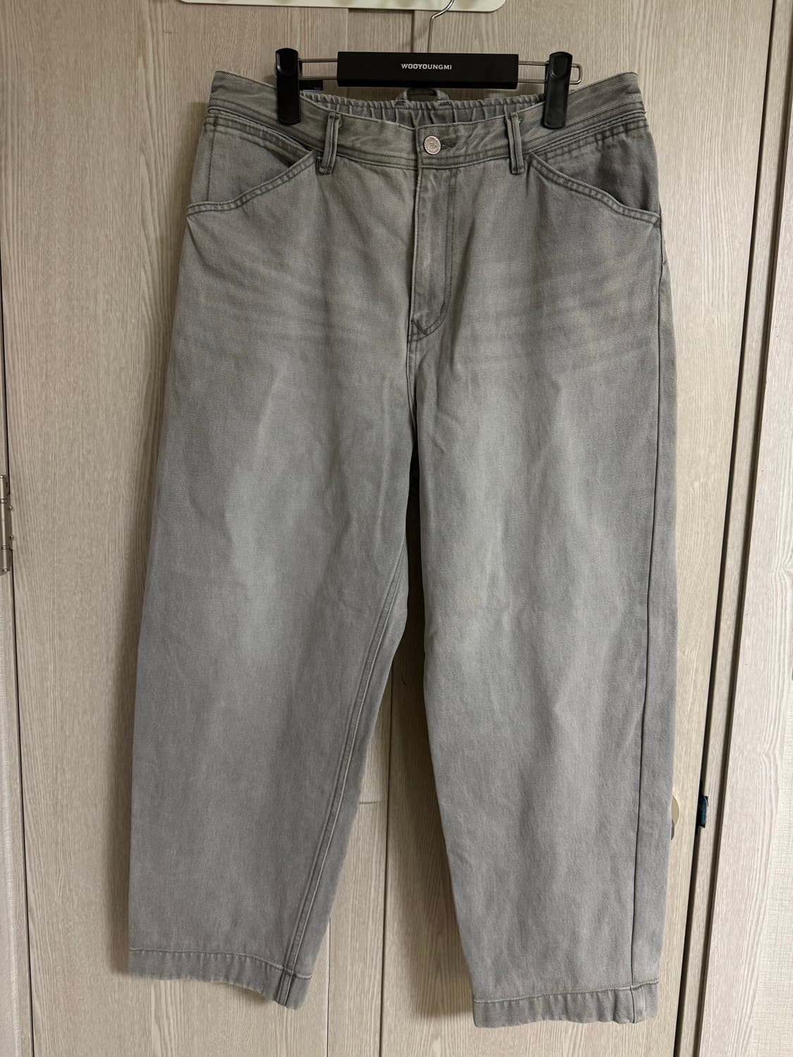 알레그리 라이트그레이 와이드 데님 바지 90사이즈 상품이미지2