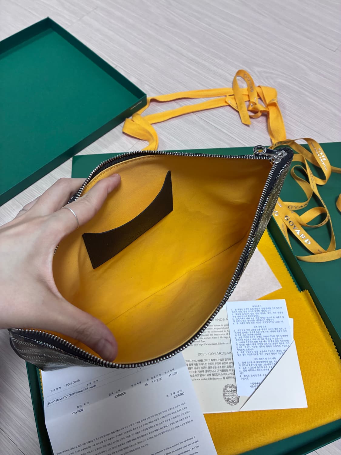 고야드 세나 MM 클러치 블랙 풀박스 상품이미지7