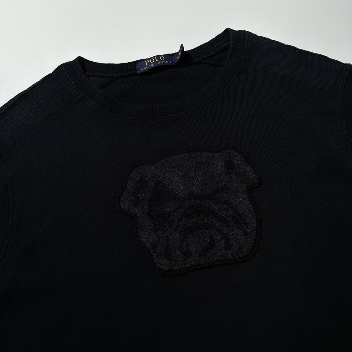 폴로 랄프로렌 불독 패치 맨투맨 블랙 상품이미지3