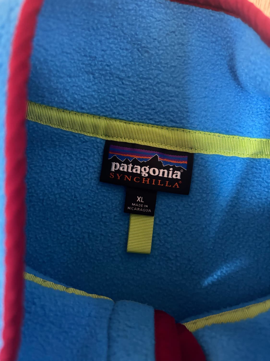 파타고니아 신칠라15FA 헤비웨이트  스카이블루 / 레드 입니당 상품이미지4