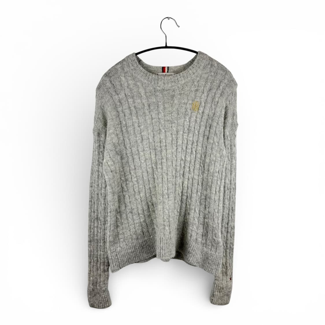 XS) 타미힐피거 우먼스 모해어 울 니트 그레이 상품이미지1