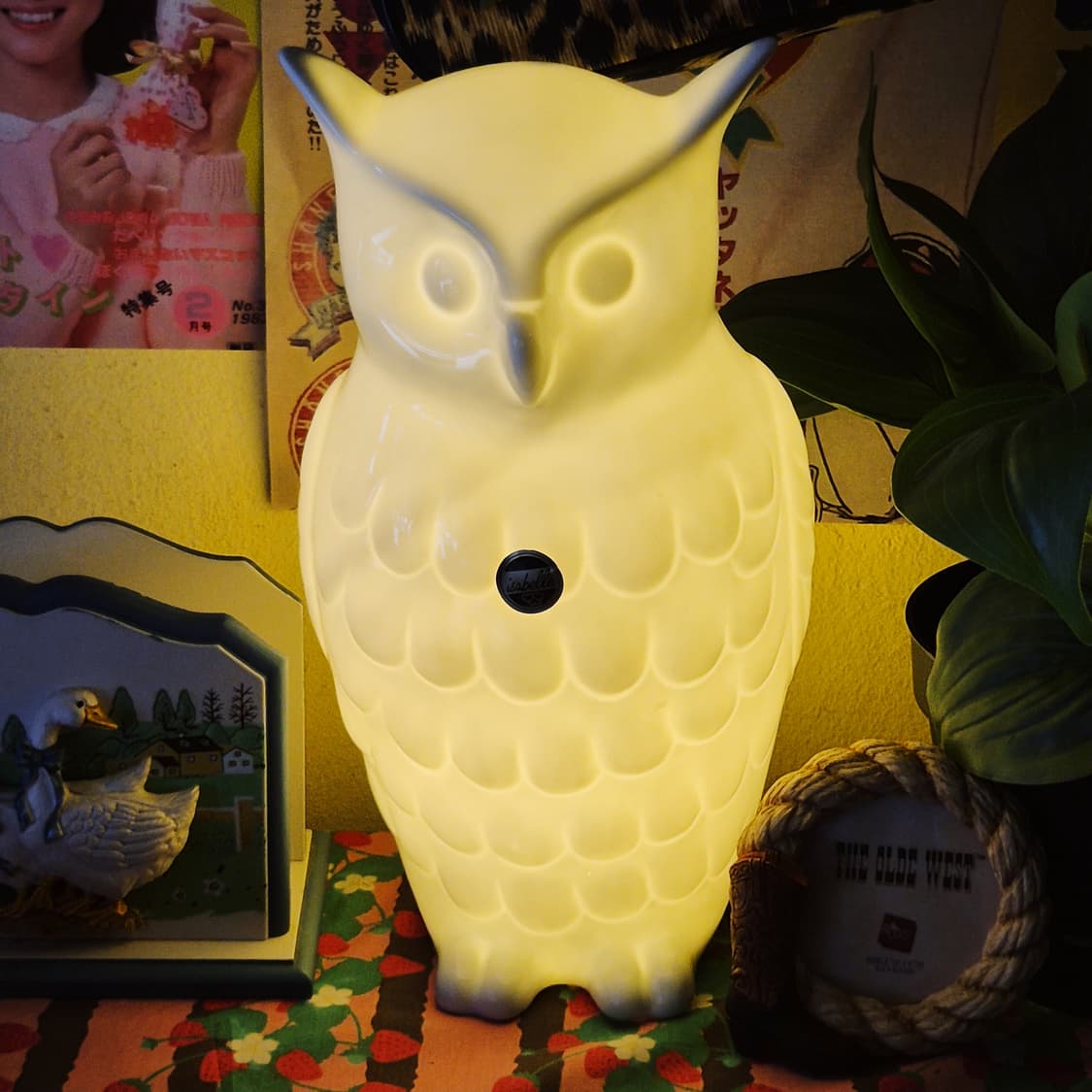 90s 이사벨레 올빼미 포셀린 아트 탁상 조명 상품이미지8