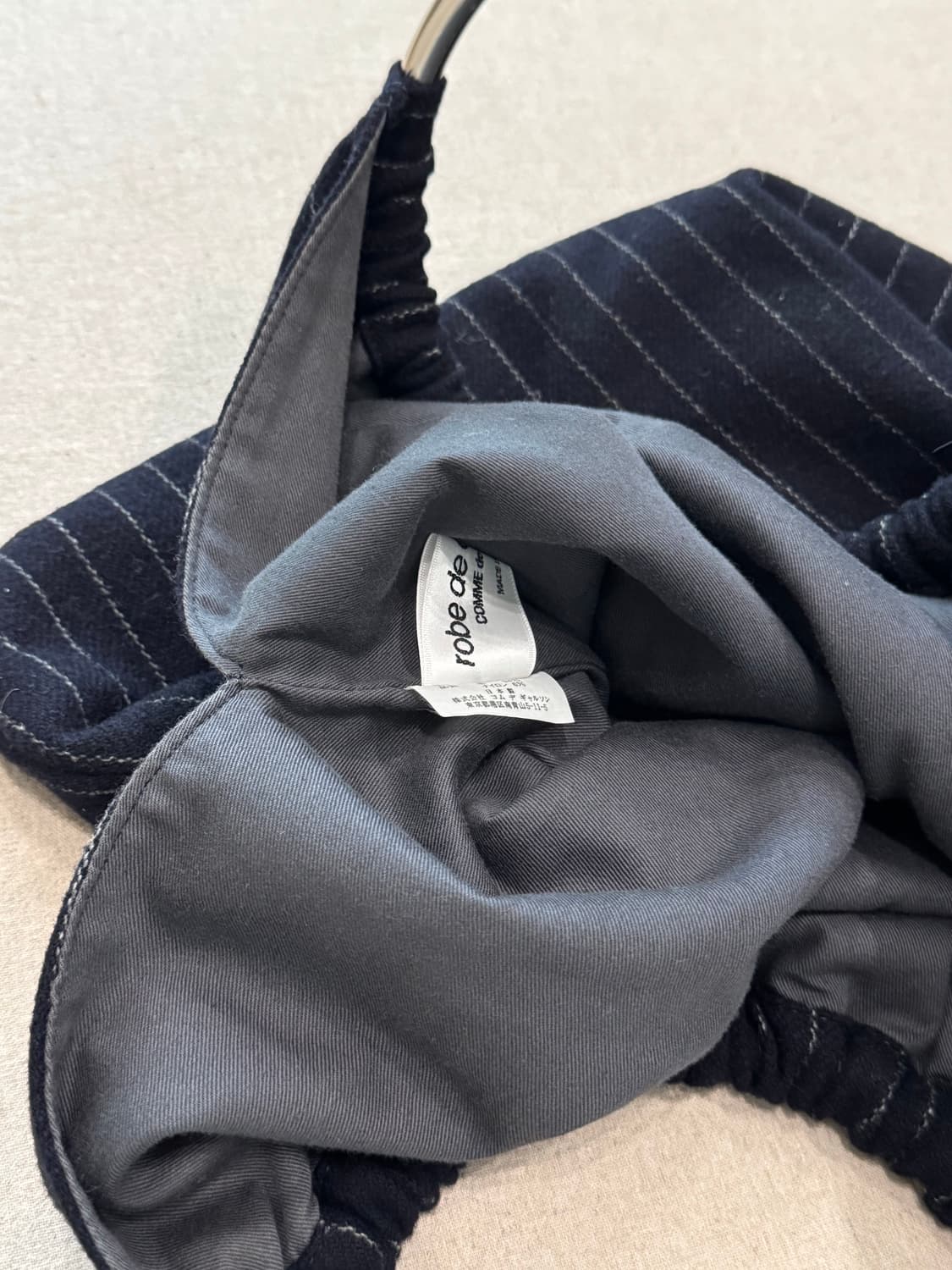 꼼데가르송 robe de chambre 스트라이프 울 링 핸들백 상품이미지4