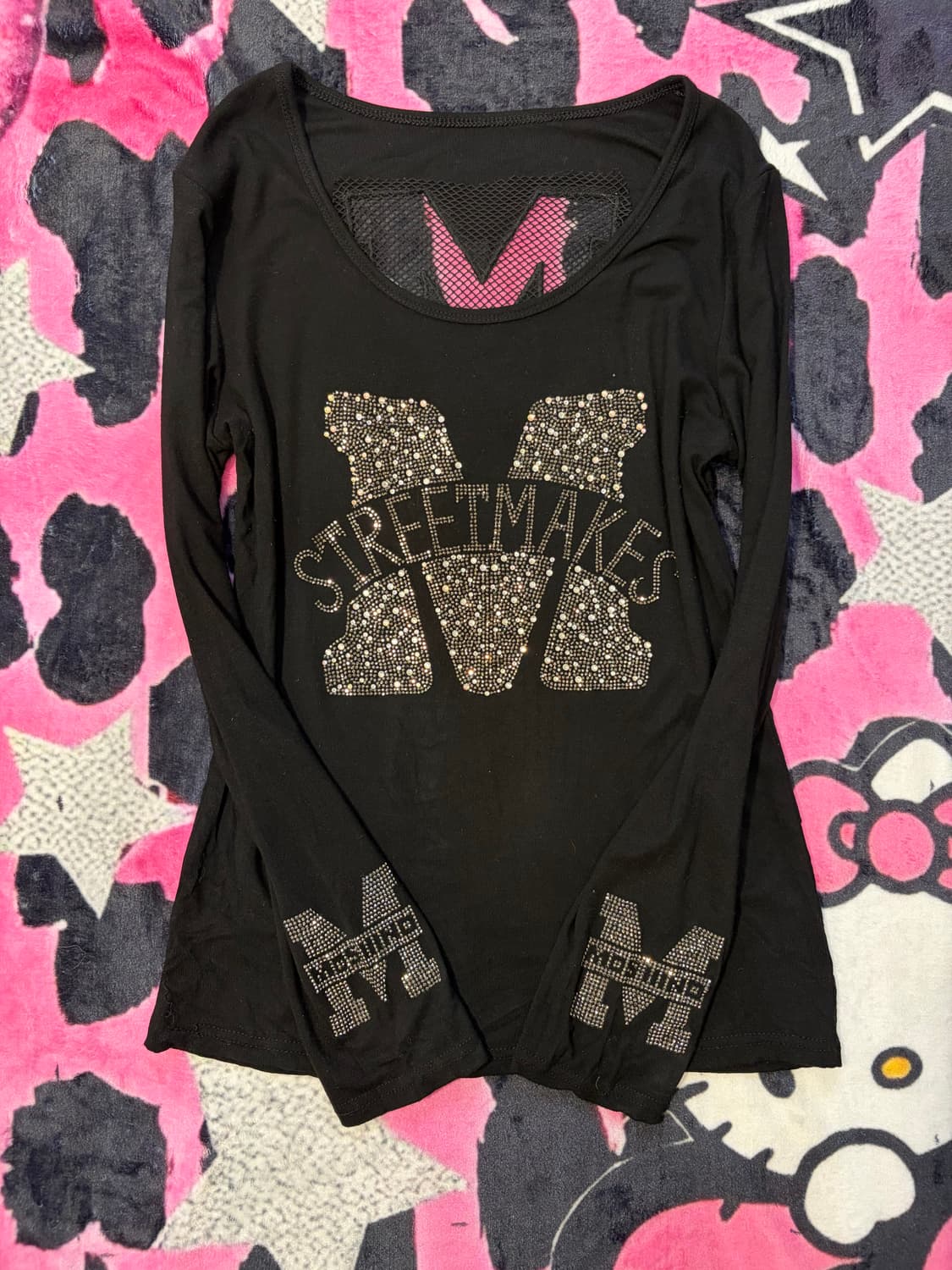 Y2K Onegyaru cubic back slit long sleeve 상품이미지7