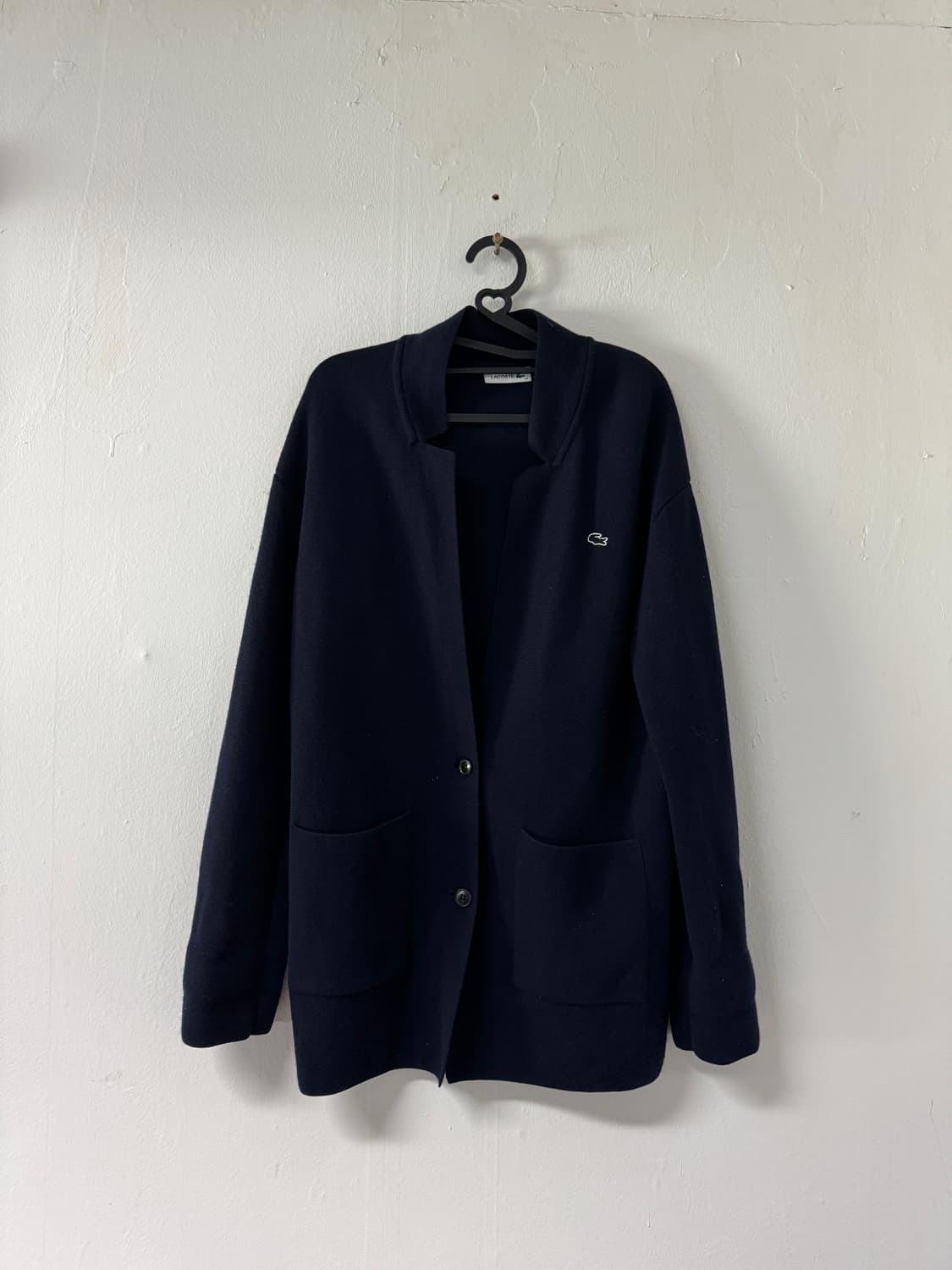 정품 라코스테 자켓형 울 가디건 M 네이비 상품이미지6