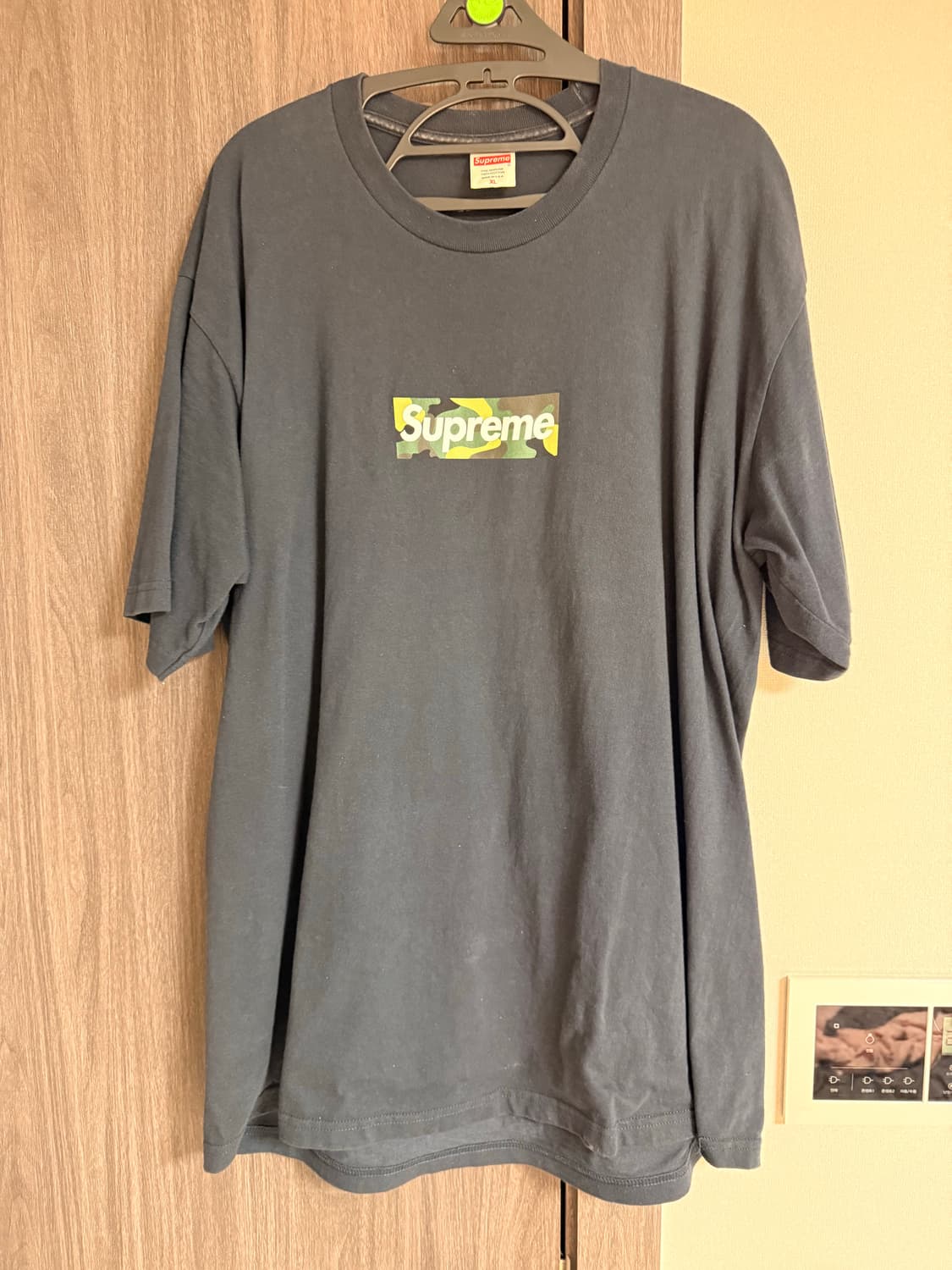 슈프림 카모 박스로고 네이비 반팔XL 상품이미지2