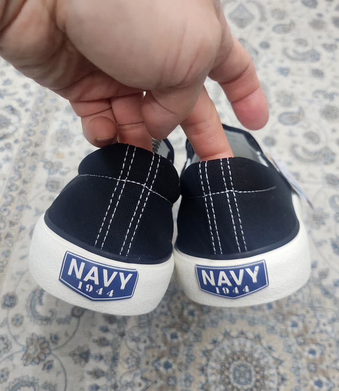 (새상품) 슈펜 NAVY  블랙 스니커즈 슬립온 280mm 상품이미지5
