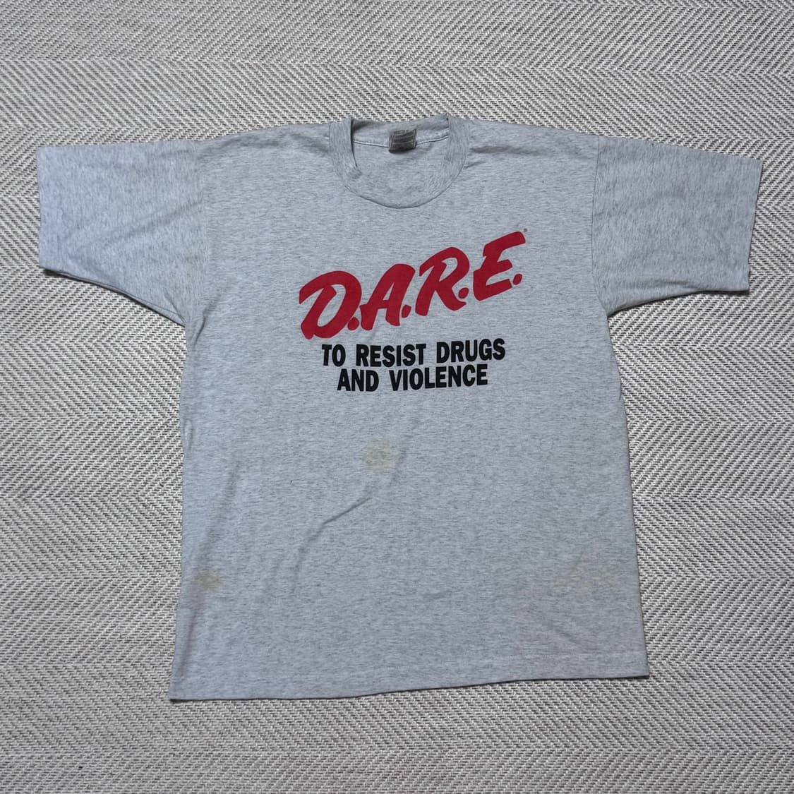 (L) 90s 빈티지 DARE 그레이 티셔츠 코르티르 마틴 착용 상품이미지2