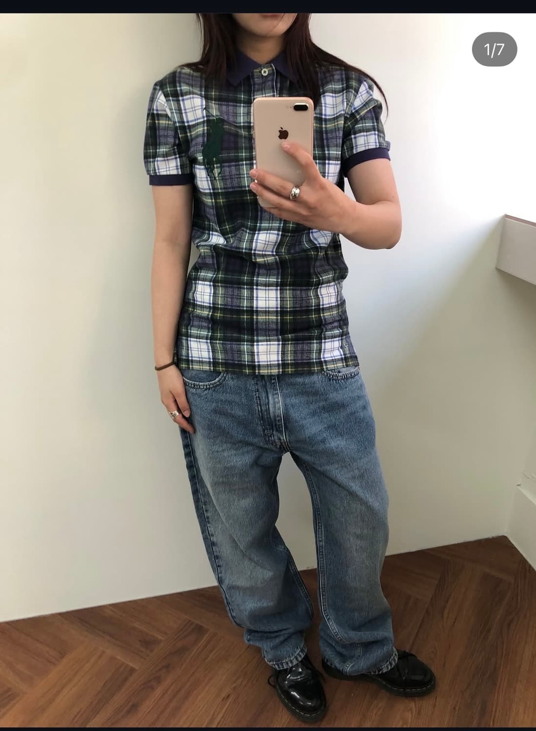 폴로 빅포니 체크 피케 셔츠 상품이미지3