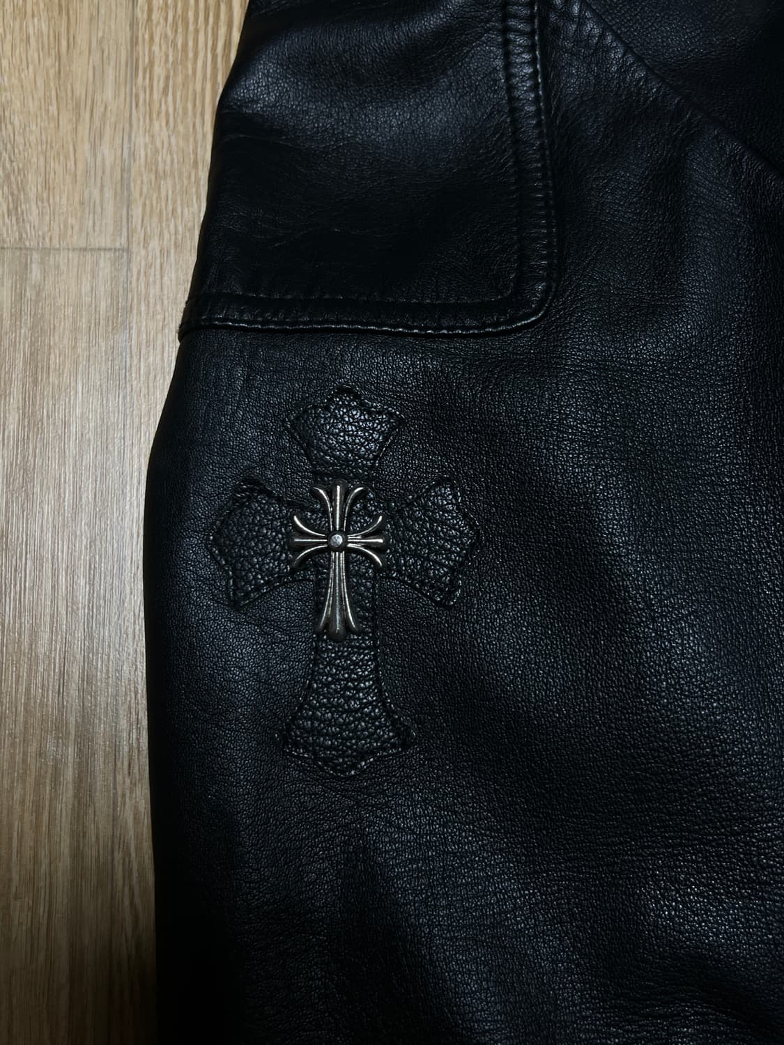 제냐 차이나카라 가죽자켓(크롬하츠 스타일 커스텀) XL 상품이미지2