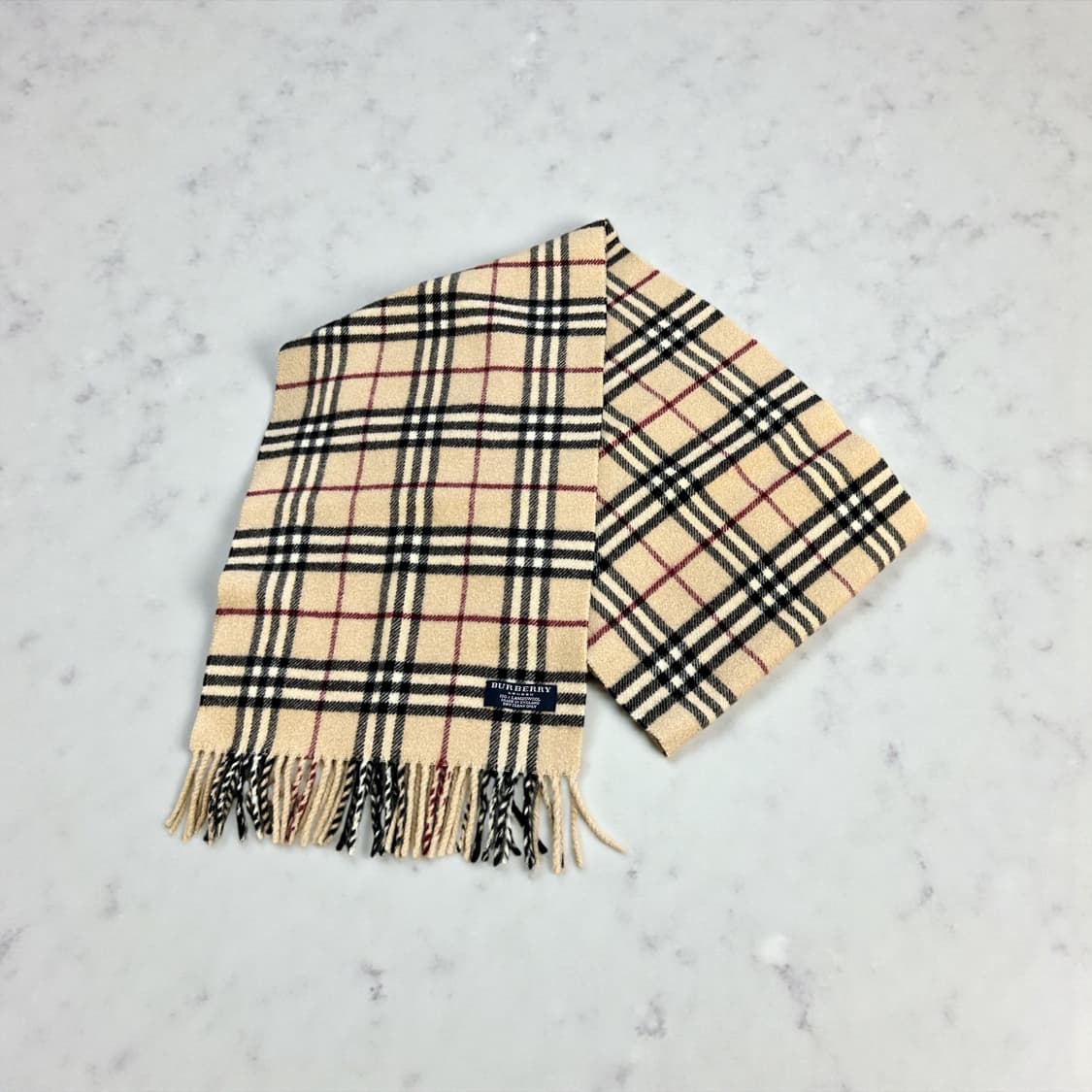 버버리 램스울 노바체크 베이지 머플러 상품이미지4