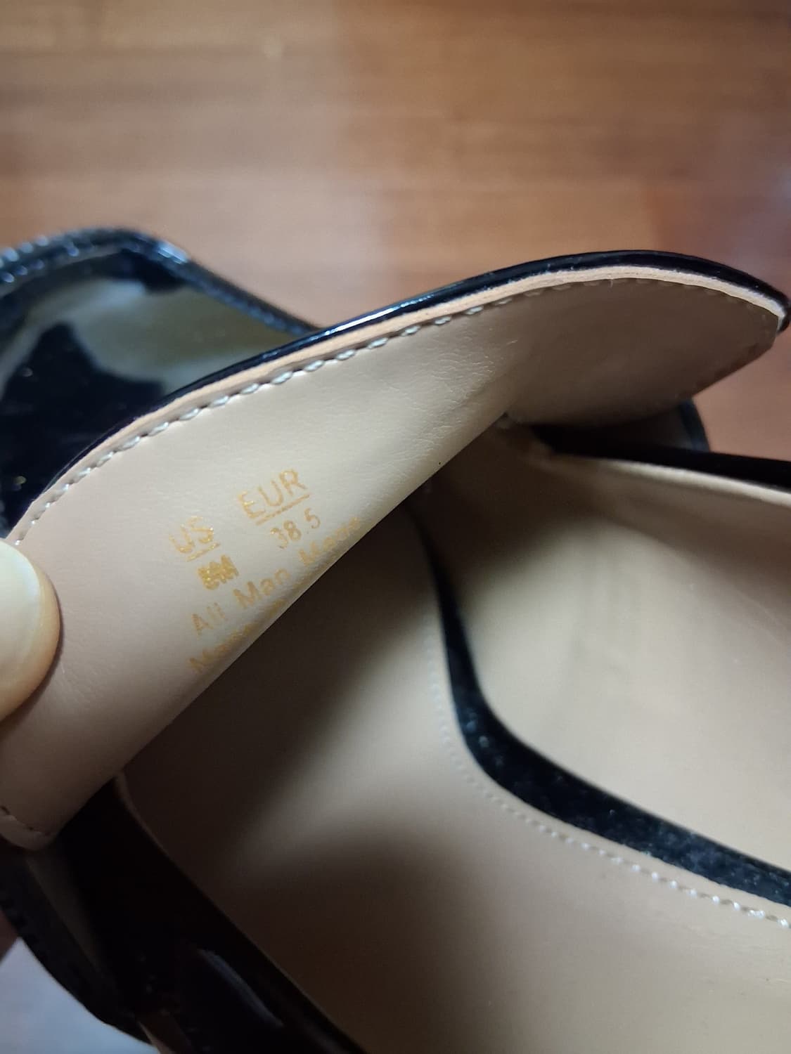 샘 에델만 블랙 에나멜 체인 로퍼 240mm 상품이미지6