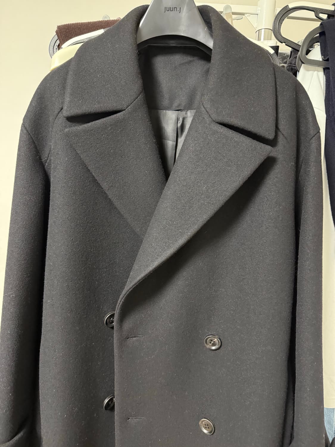 준지 뽀글이 후드 디테쳐블 맥시 코트 상품이미지3