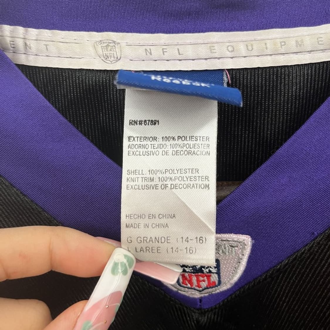 리복 NFL 볼티모어 레이븐스 풋볼 져지 반팔티 95 C11482 상품이미지6