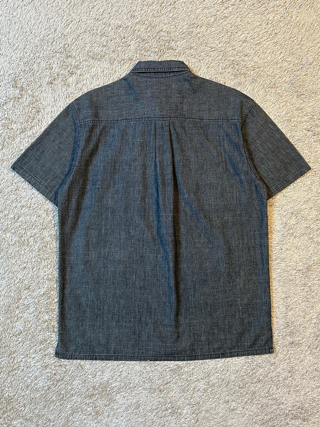 리 진스 LEE JEANS 투포켓 데님 반팔셔츠 흑청 상품이미지3