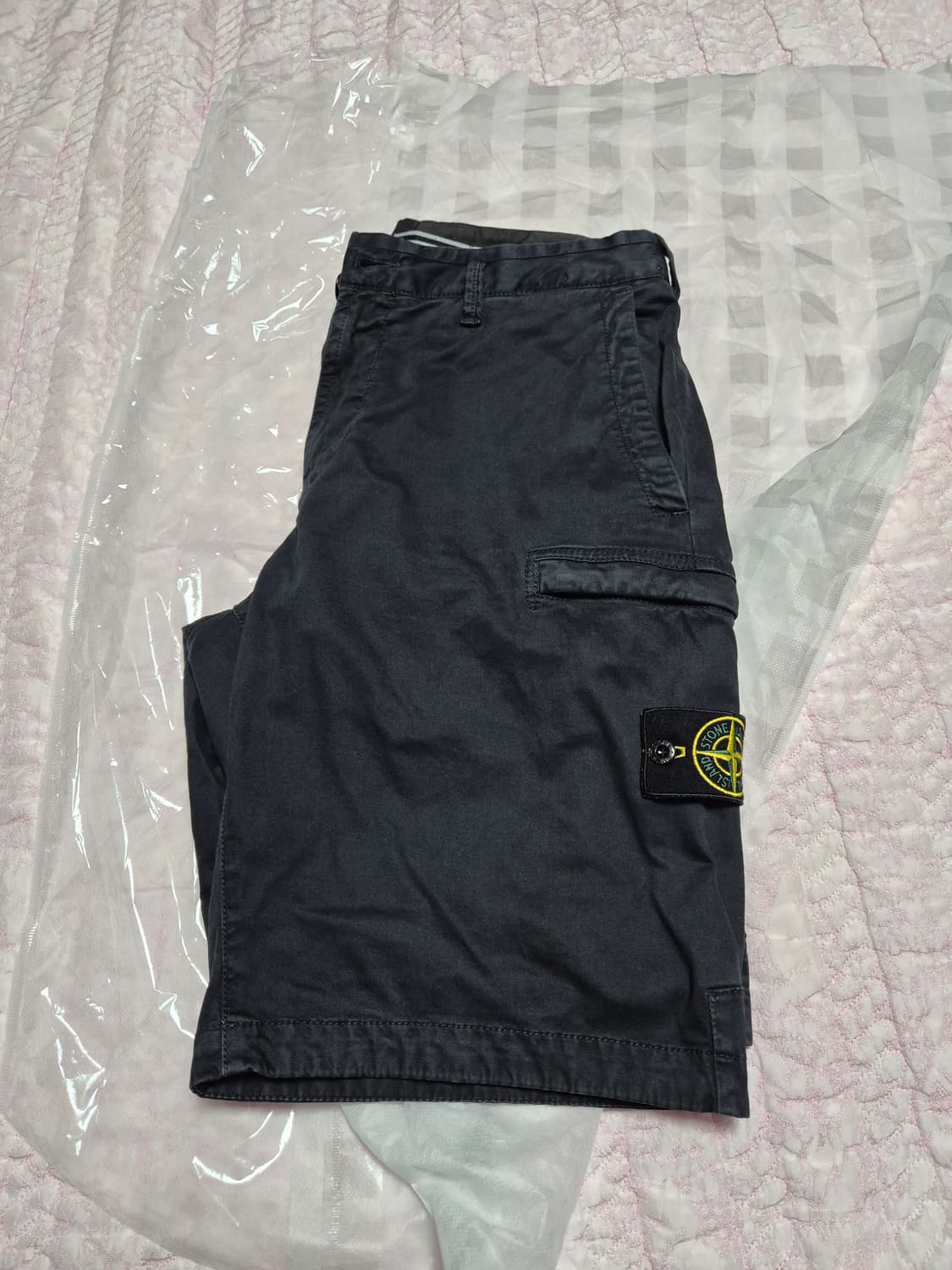 정품 스톤아일랜드 카고반바지 34-XL 블랙 상품이미지3