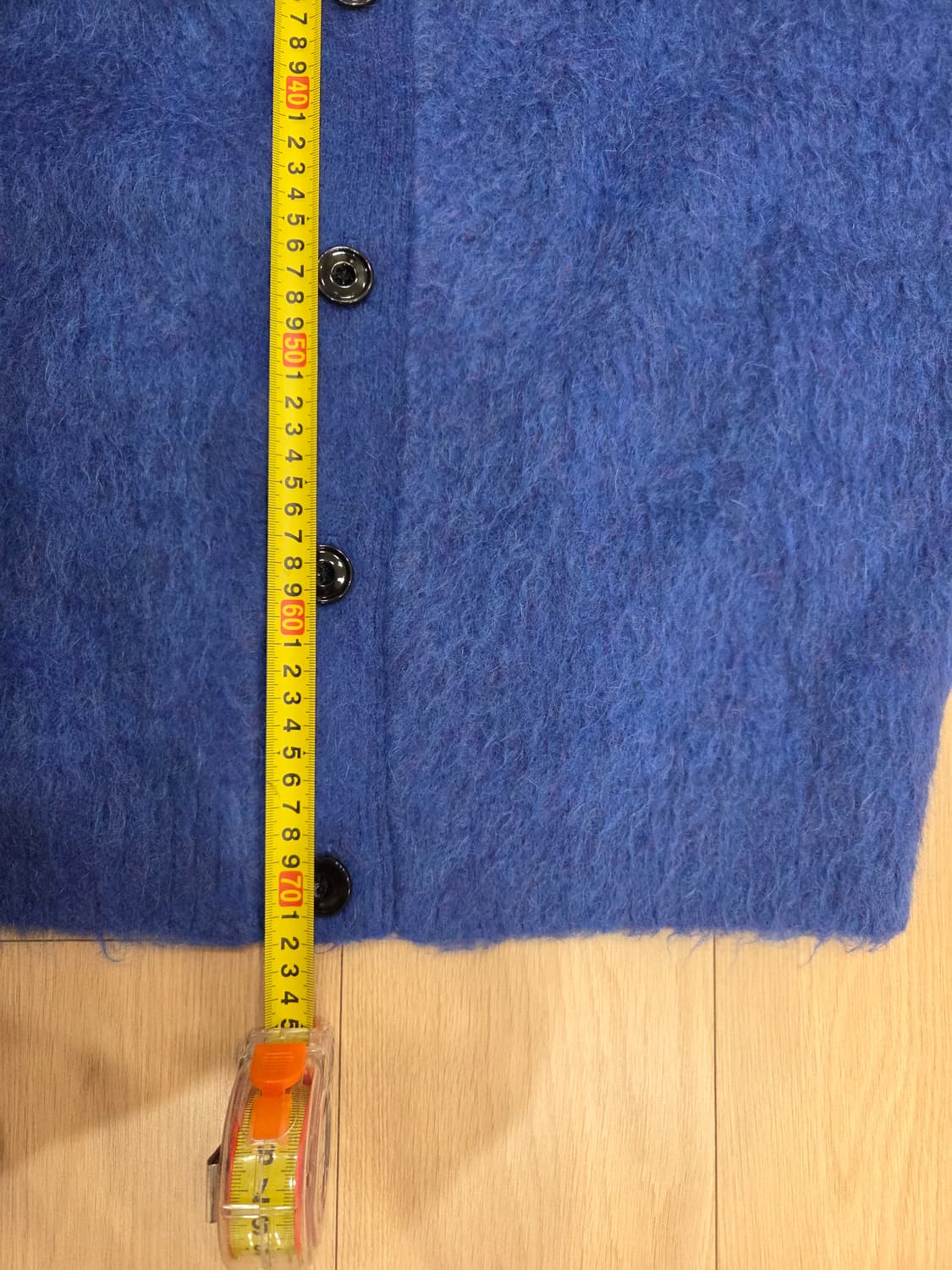 블루 모헤어 브러시드 가디건 상품이미지8