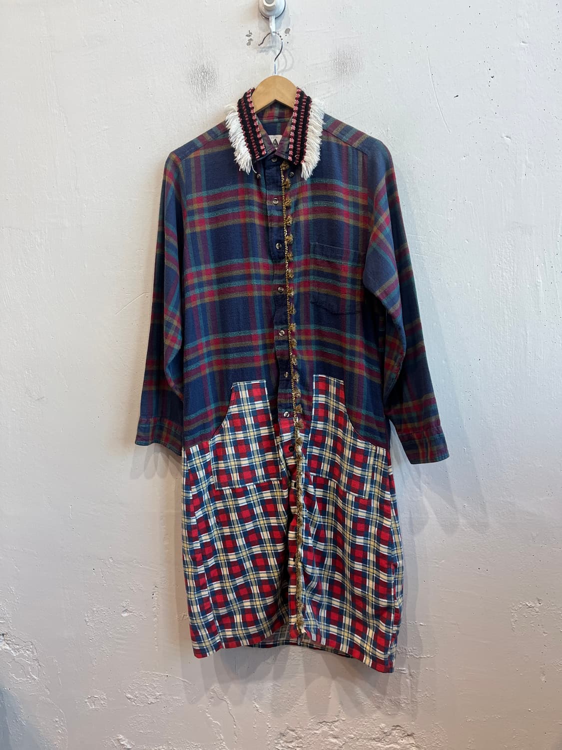 yuumi aria 유미 아리아 믹스 플란넬 에스닉 원피스  상품이미지1