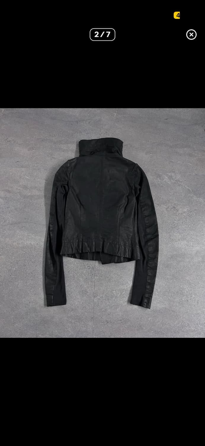 릭오웬스 사선 하이넥 드레이프자켓 38 블랙 상품이미지2