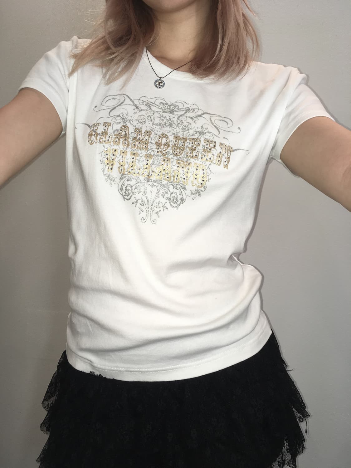 jpn vintage y2k romantic beads t shirt 상품이미지3