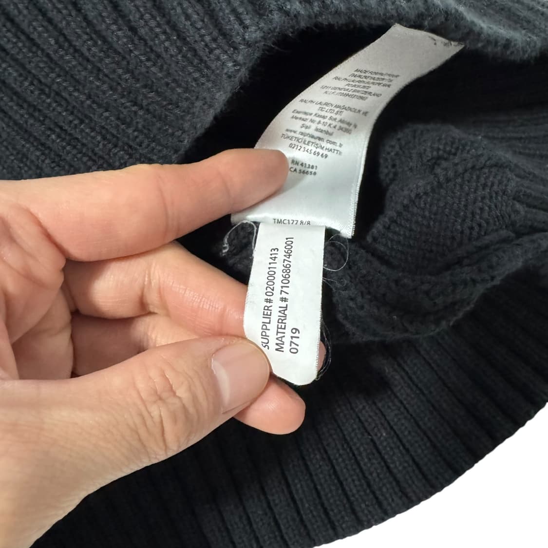 신형 폴로 랄프로렌 블랙 꽈배기 면니트 상품이미지4