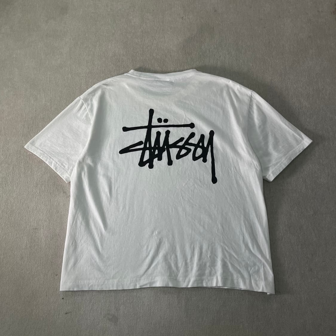 W100 스투시 베이직로고 반팔 티셔츠 상품이미지1