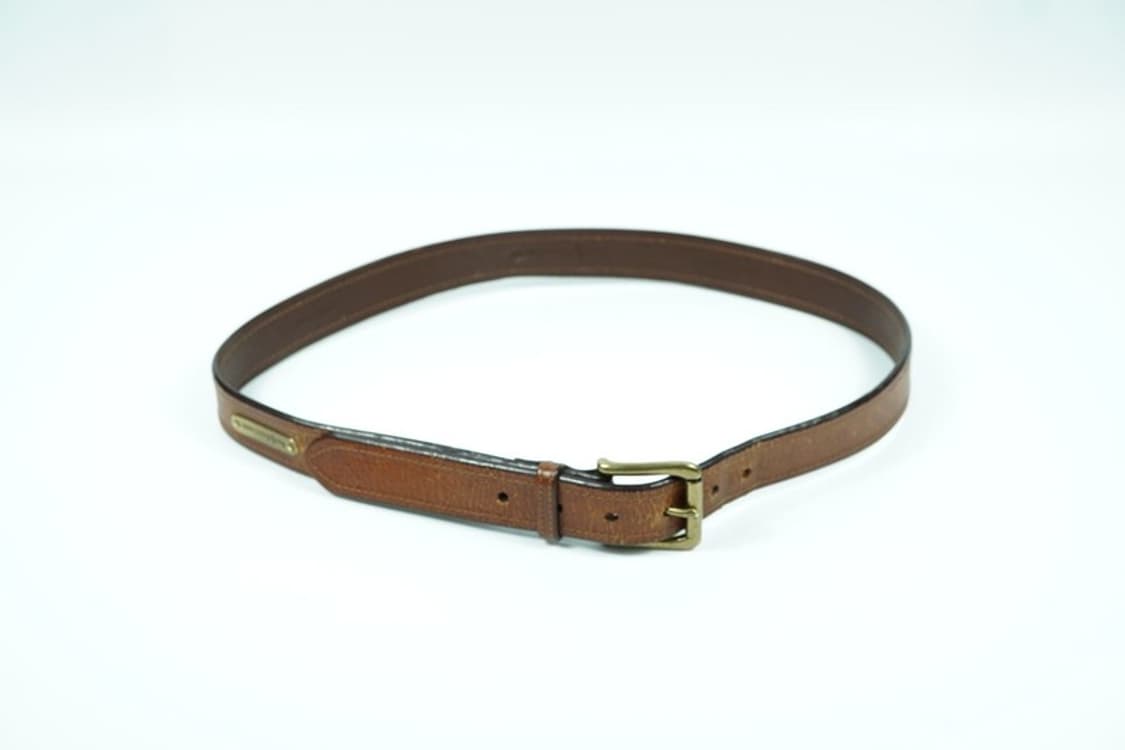 폴로 랄프로렌 골드 플레이트 로고 빈티지 레더 벨트 상품이미지4