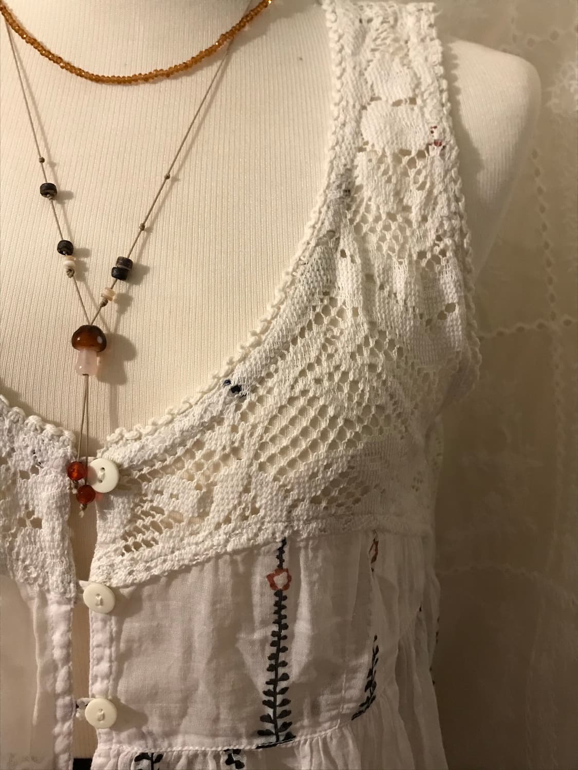 빈티지 크로셰 보헤미안 슬리브리스 상품이미지3
