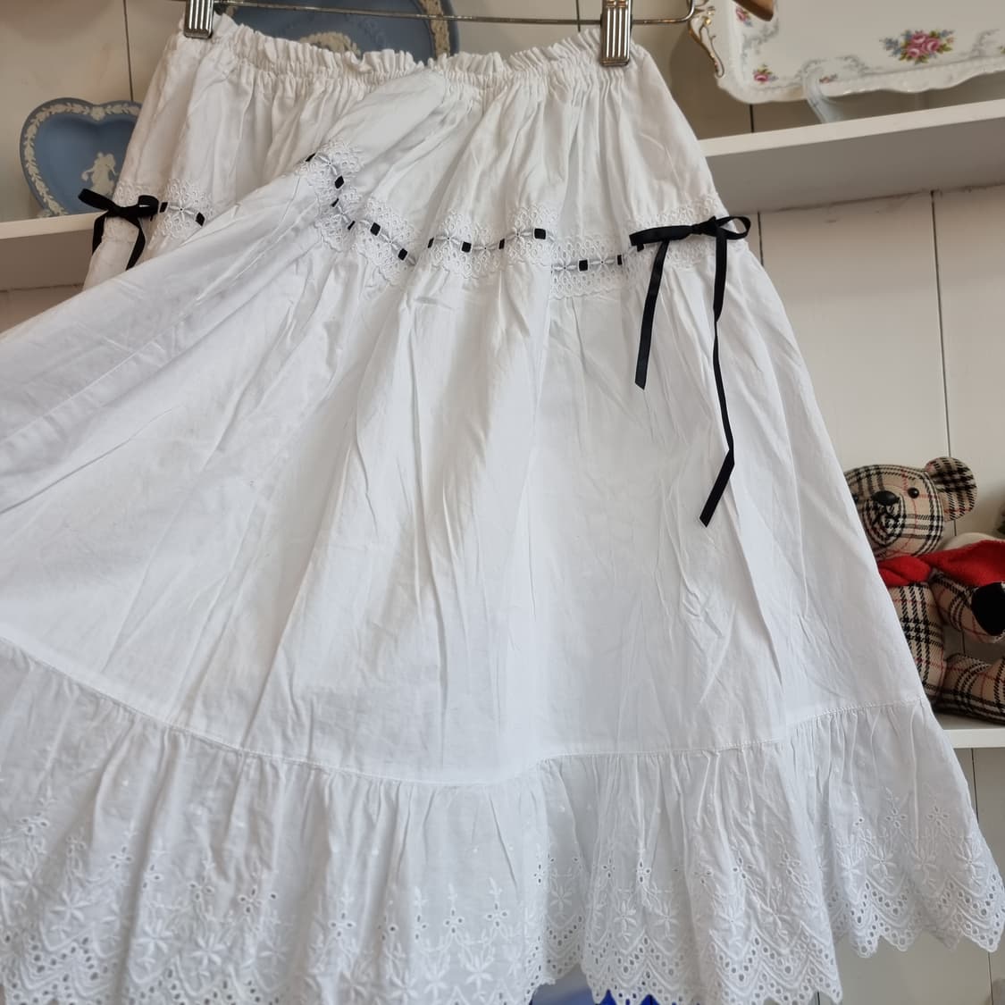 화이트 레이스 스커트/페티 상품이미지4
