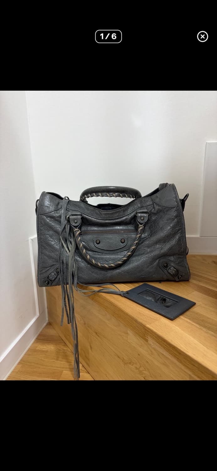 발렌시아가 모터백 미디움 그레이 상품이미지1