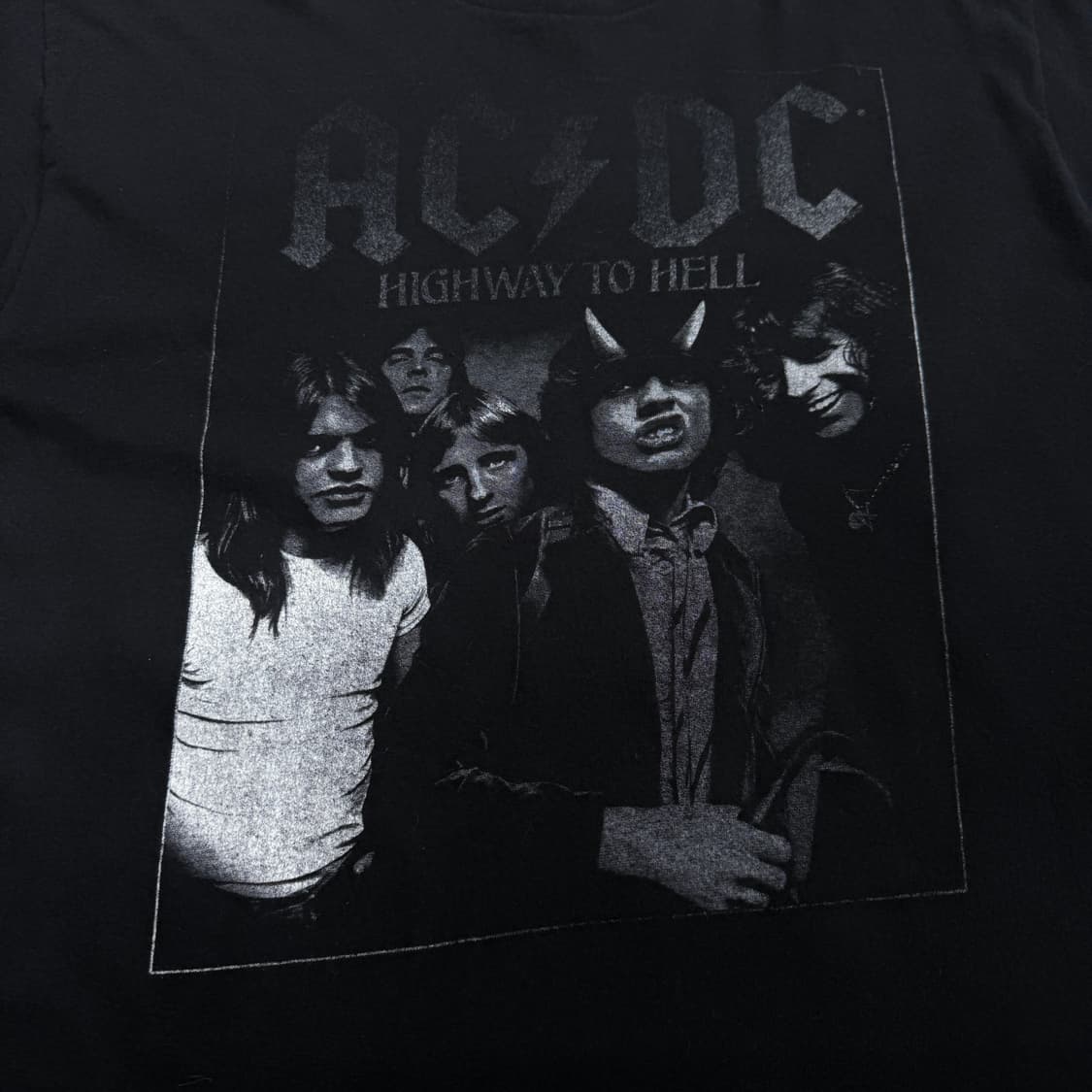 ACDC 빈티지 밴드티 빈티지 반팔 티셔츠 블랙 상품이미지3