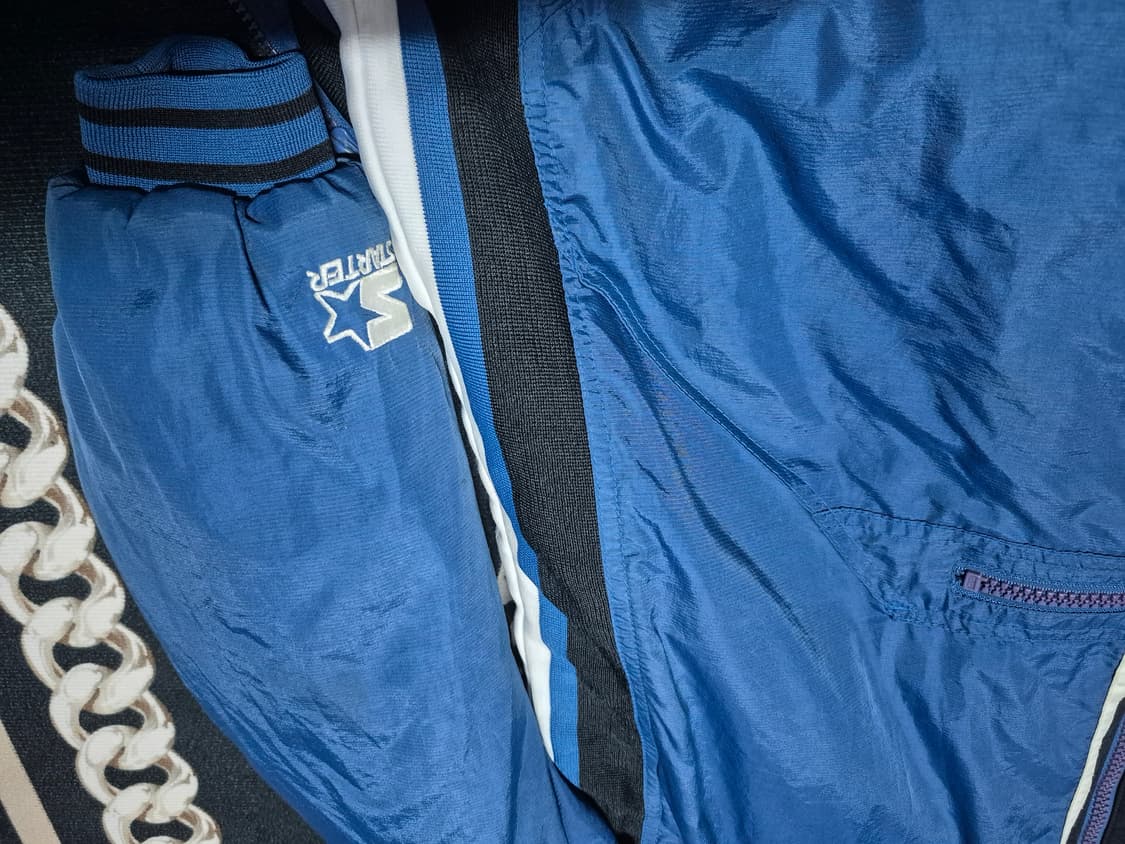 90's 스타터 X NHL 워싱턴 캐피탈스 하프 집 푸퍼 아노락 자켓 L 상품이미지2