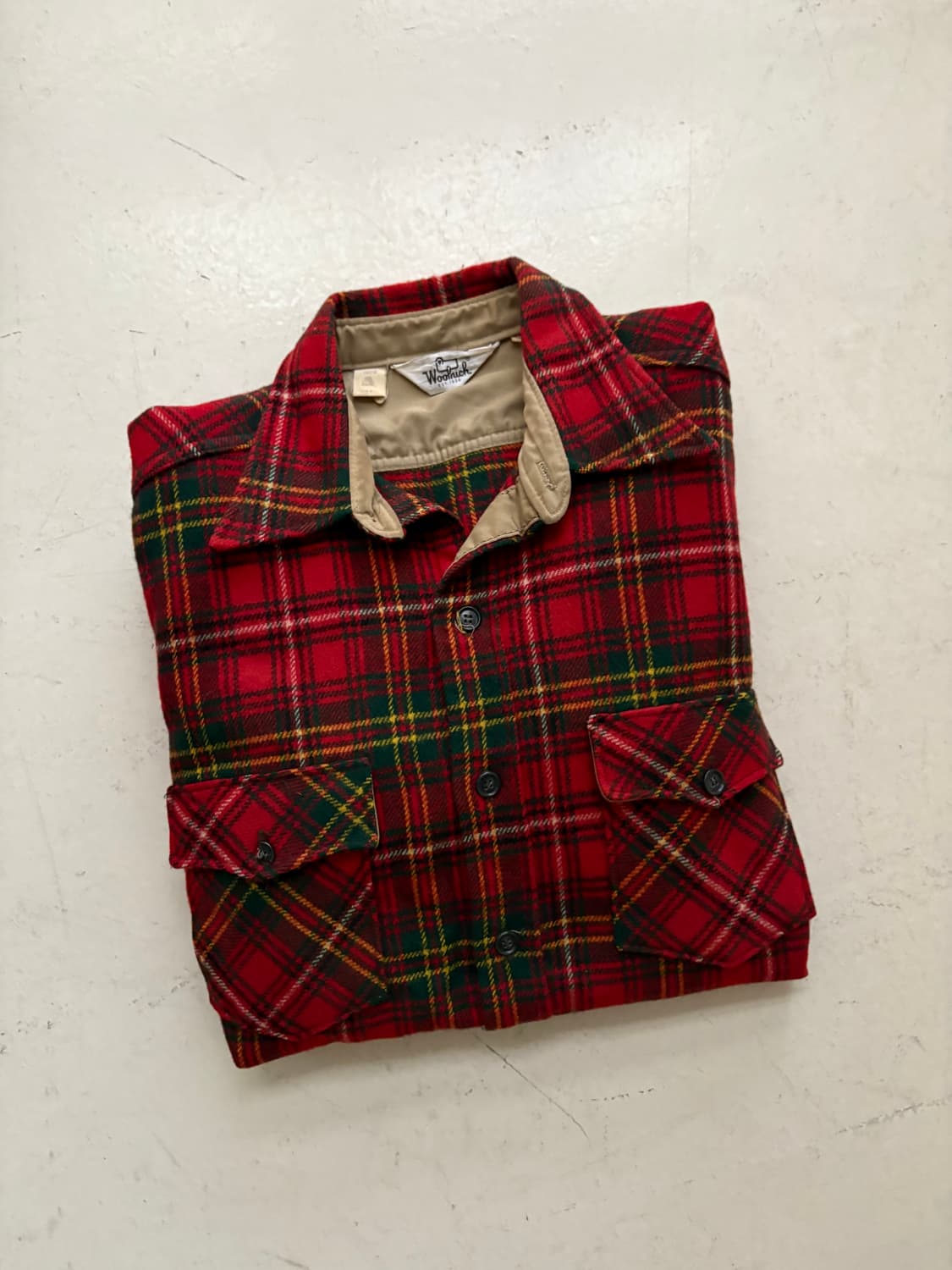 80-90's Old Woolrich wool Work Shirt. 상품이미지10