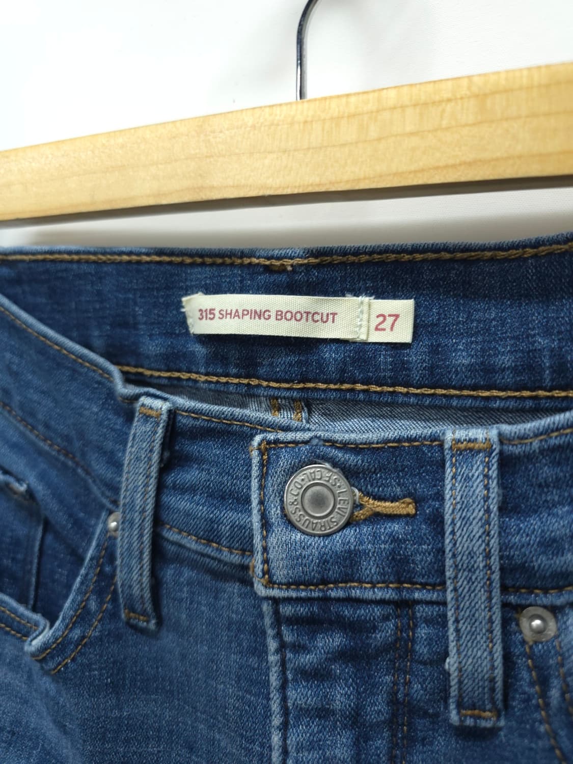 리바이스 315 쉐이핑 부츠컷 중청 데님 팬츠 27사이즈 상품이미지4