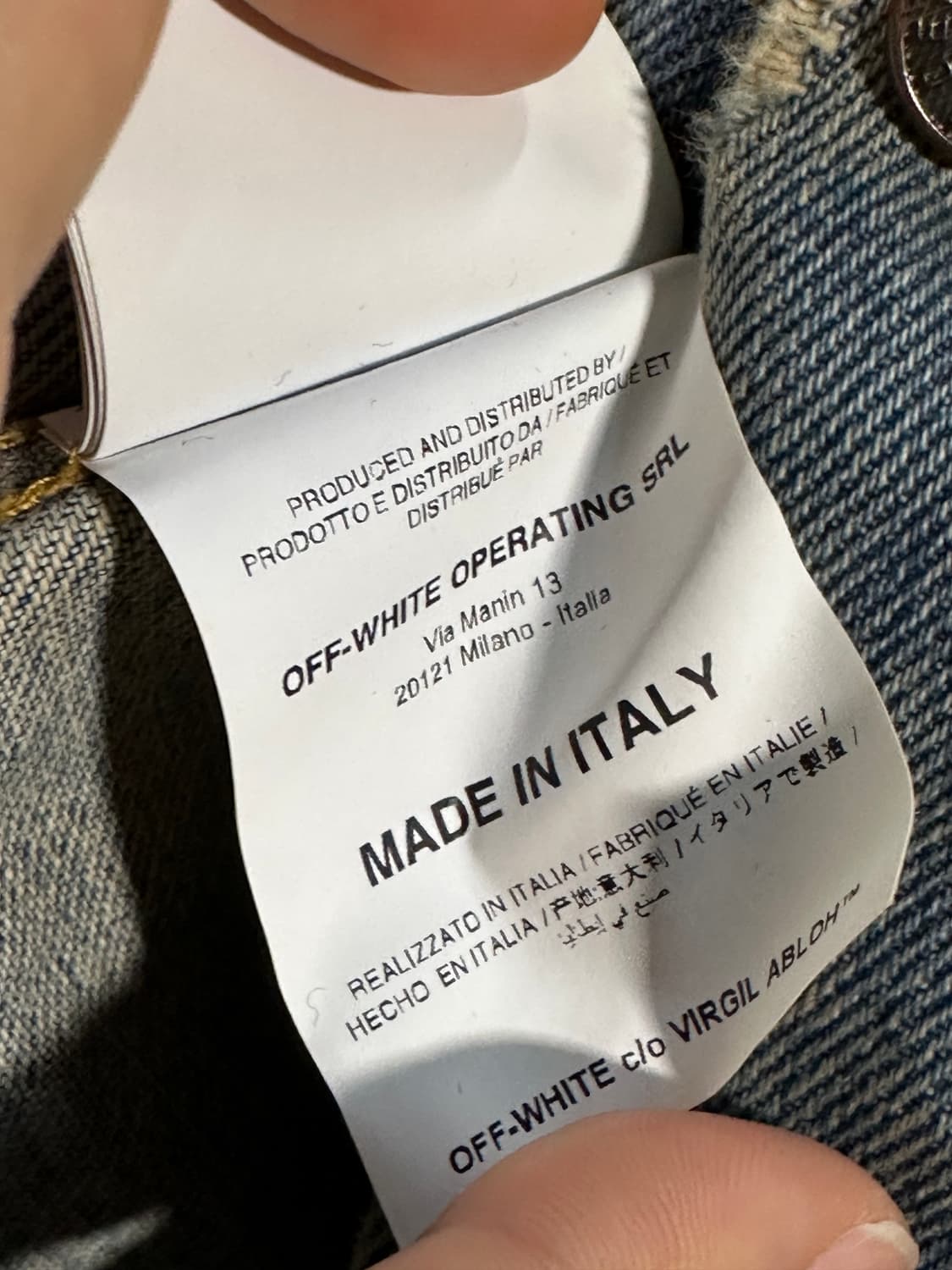 오프화이트 애로우 빈티지 워싱 트러커 자켓 처분  상품이미지10