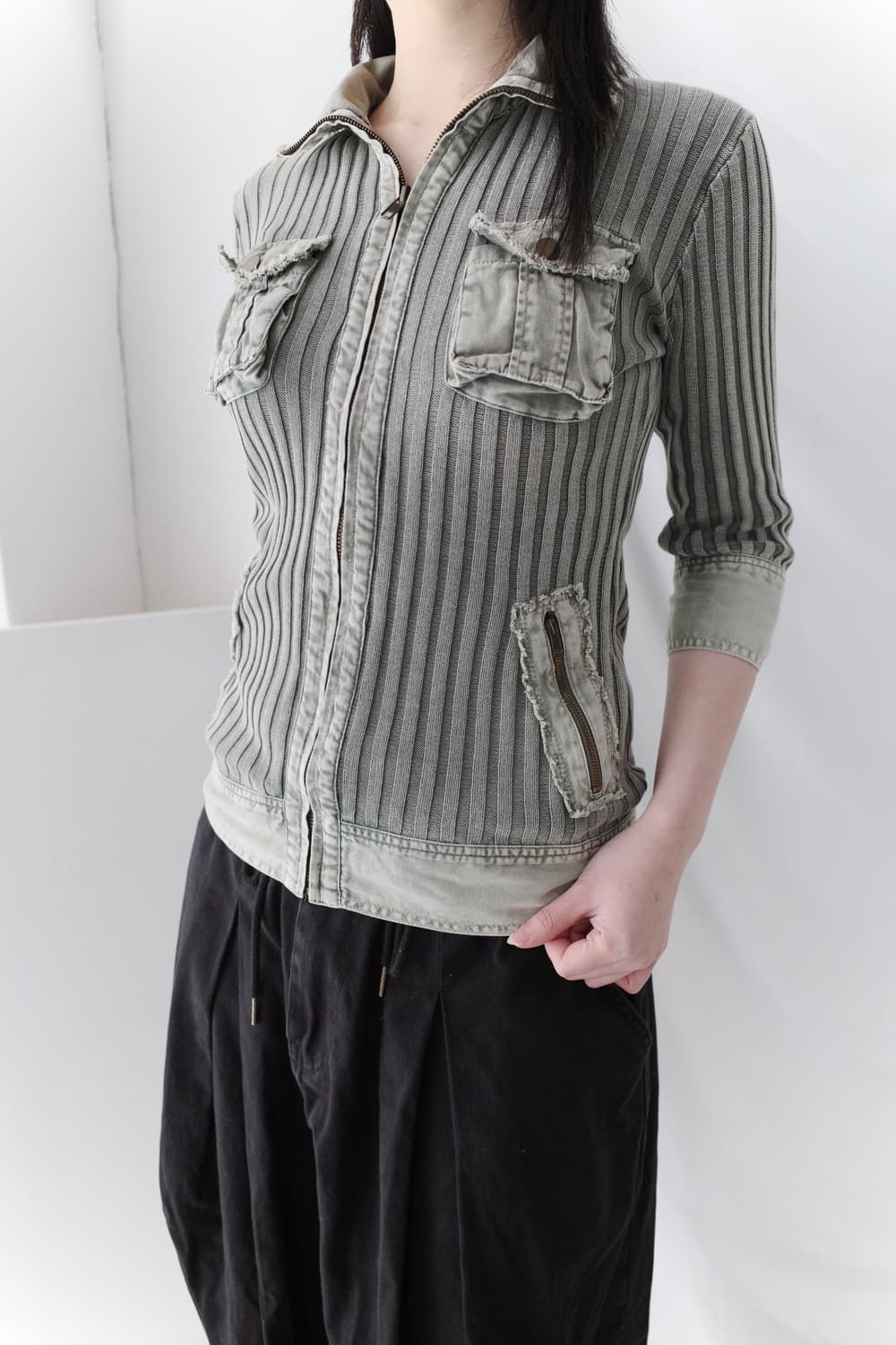 washing knit zip up  상품이미지8