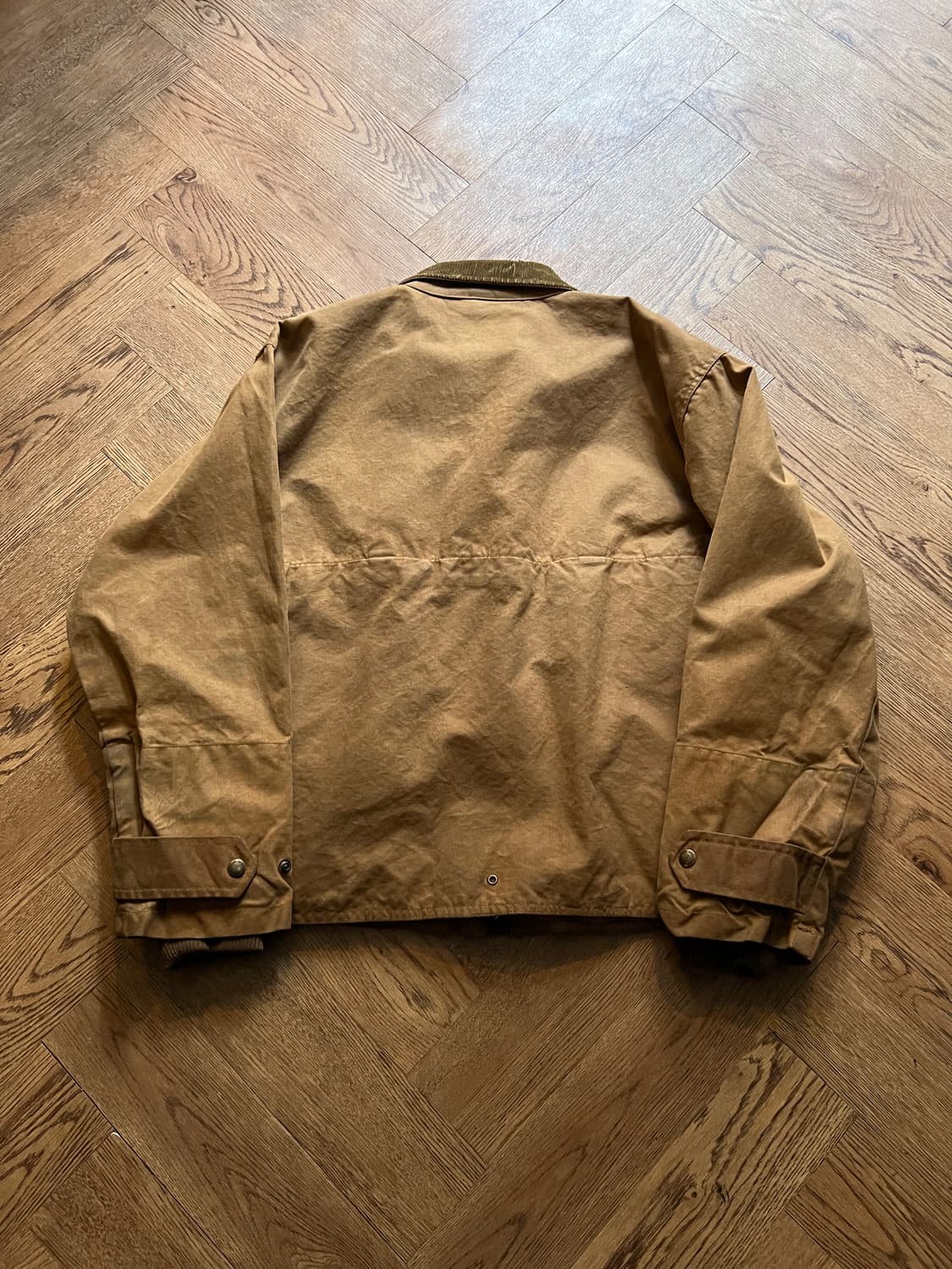 [M]90's USA 빈티지 브라운 왁스드 숏 헌팅 자켓 상품이미지8