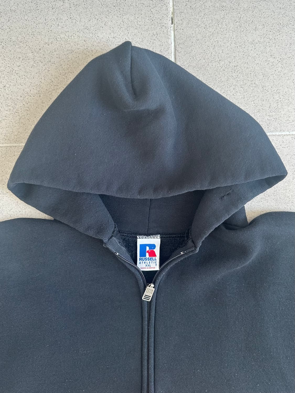 90s 빈티지 러셀 후드집업 블랙 XXL 상품이미지4