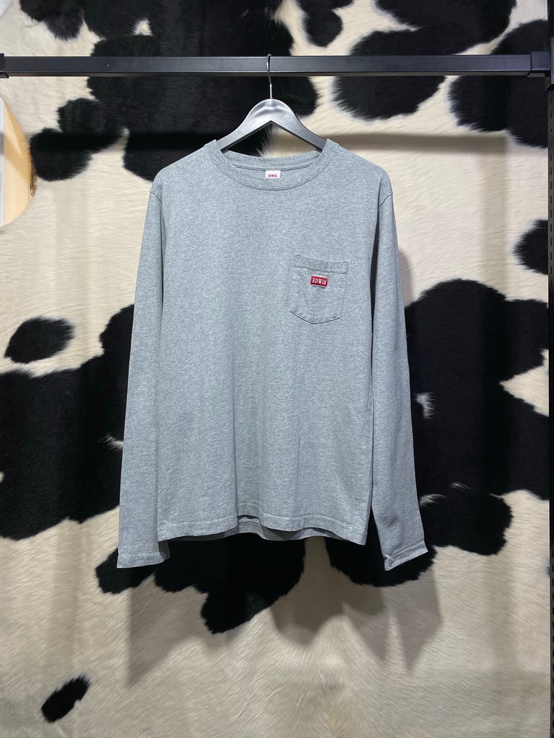 Edwin 로고 패치 그레이 롱슬리브 상품이미지2