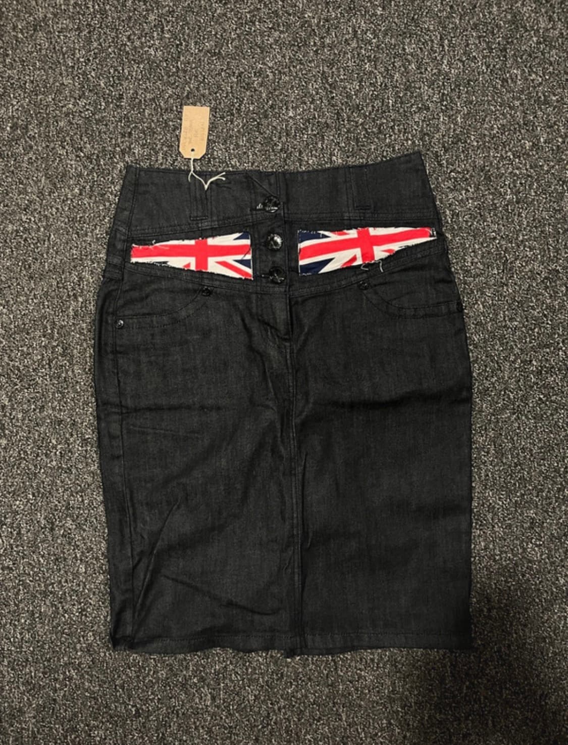 빈티지 영국 런던 다크청스커트 미디 uk10  상품이미지1