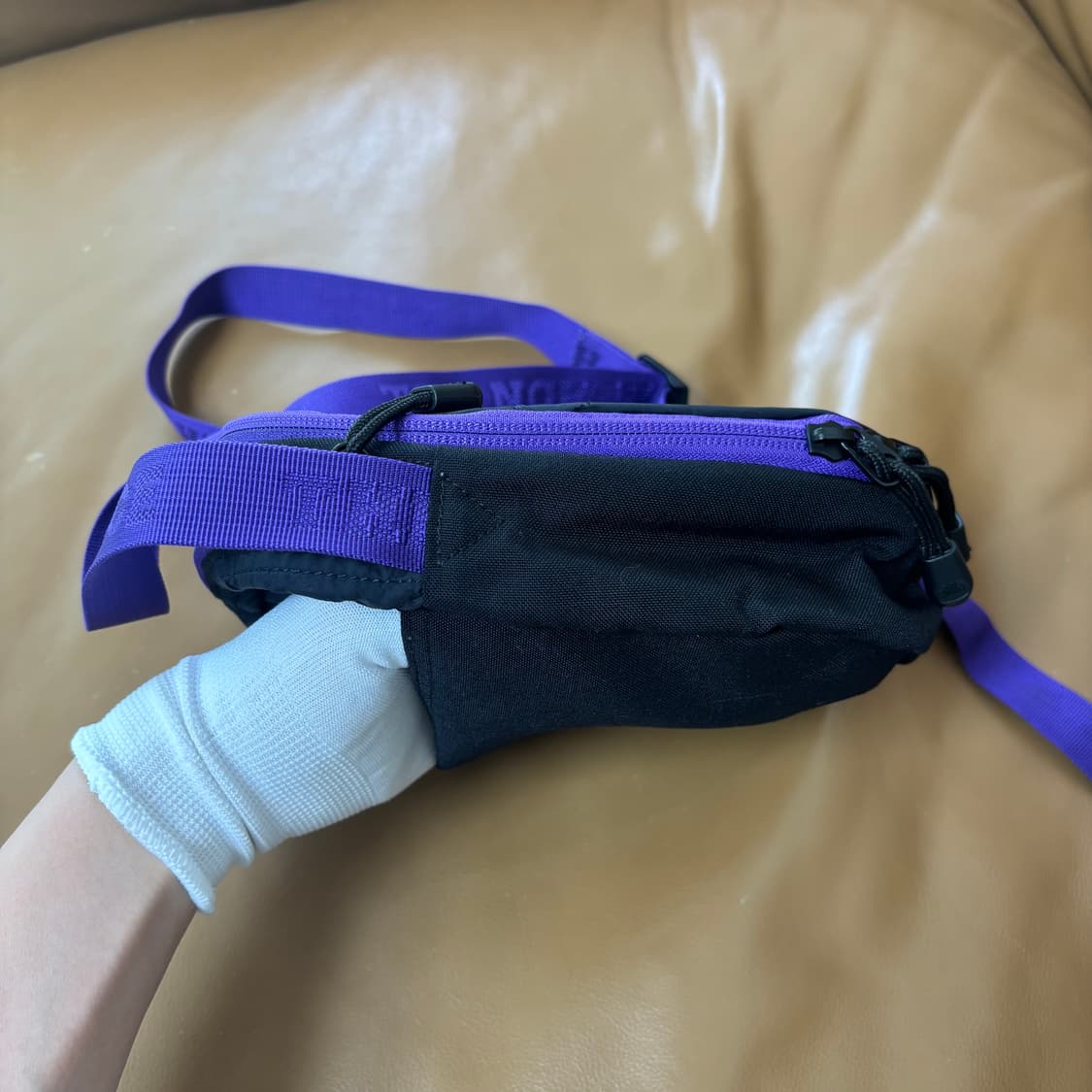 나나미카 노스페이스 퍼플라벨 샤코슈 크로스백 가방 퍼플 블랙 상품이미지5