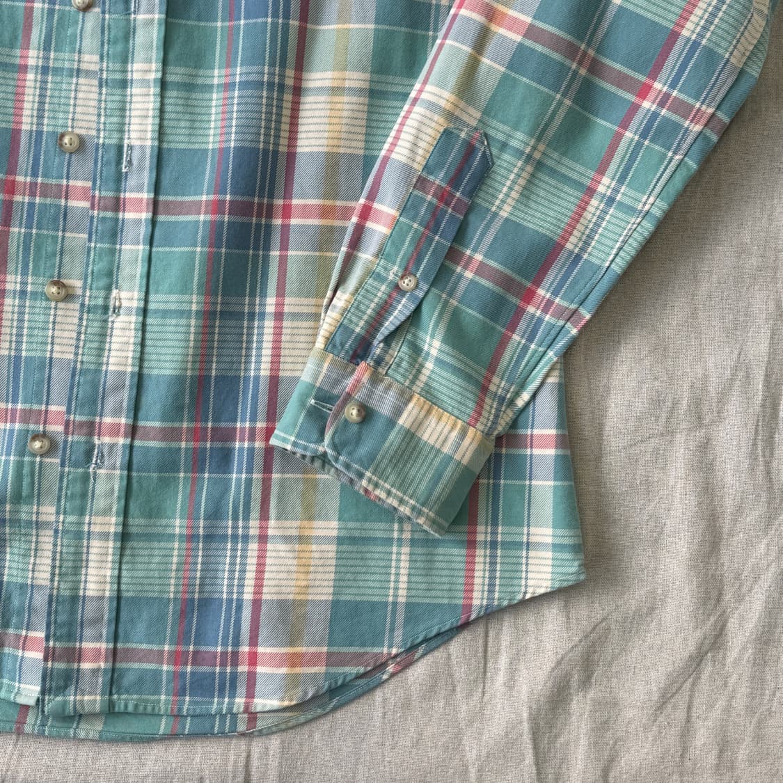 폴로랄프로렌 민트핑크 파스텔 체크셔츠 L 상품이미지3