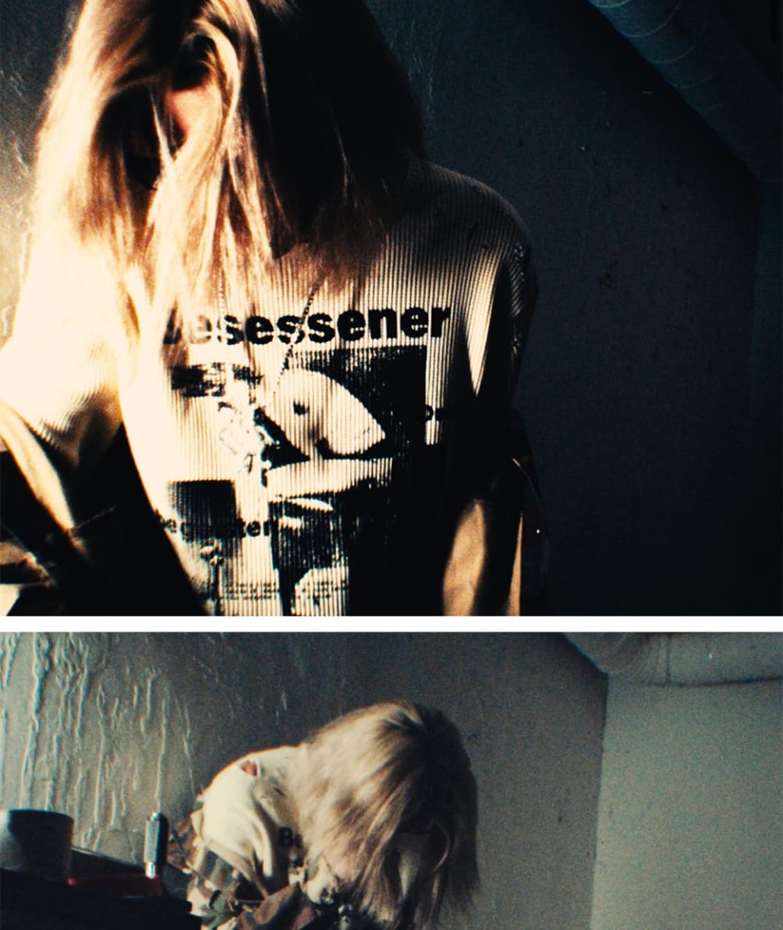 Besessener Hand Distressed Waffle T-Shir 상품이미지3