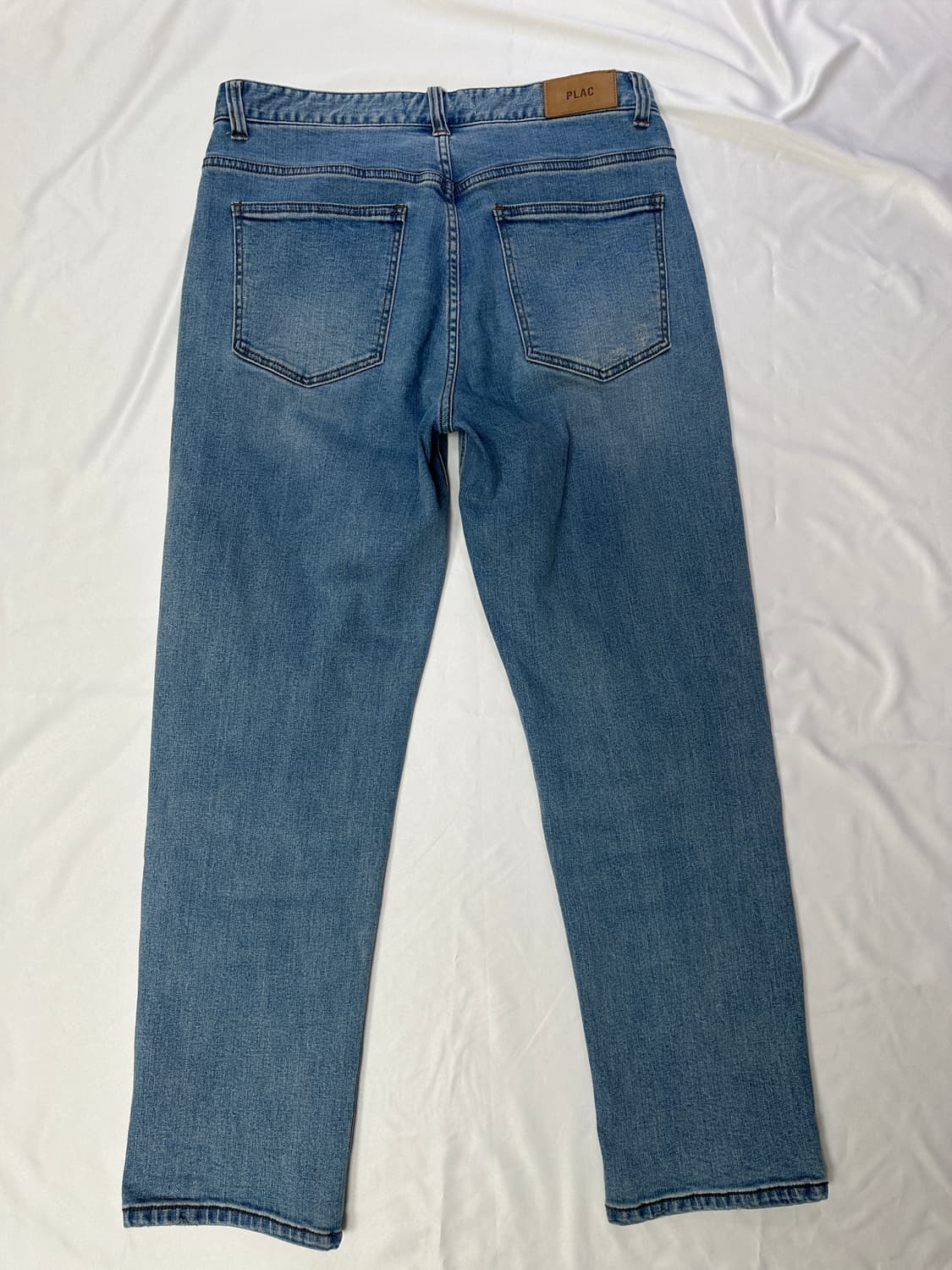 플랙진 스티치 남성 레귤러 스트레이트핏 미드블루 데님 청바지(32) 상품이미지7