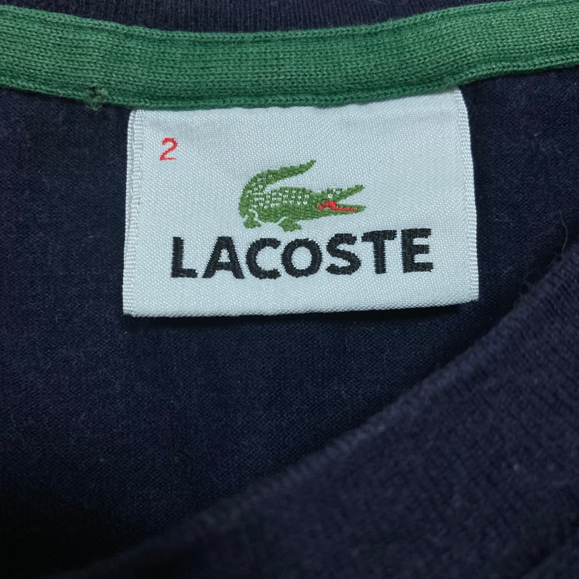라코스테 빅로고 네이비 반팔티 상품이미지3