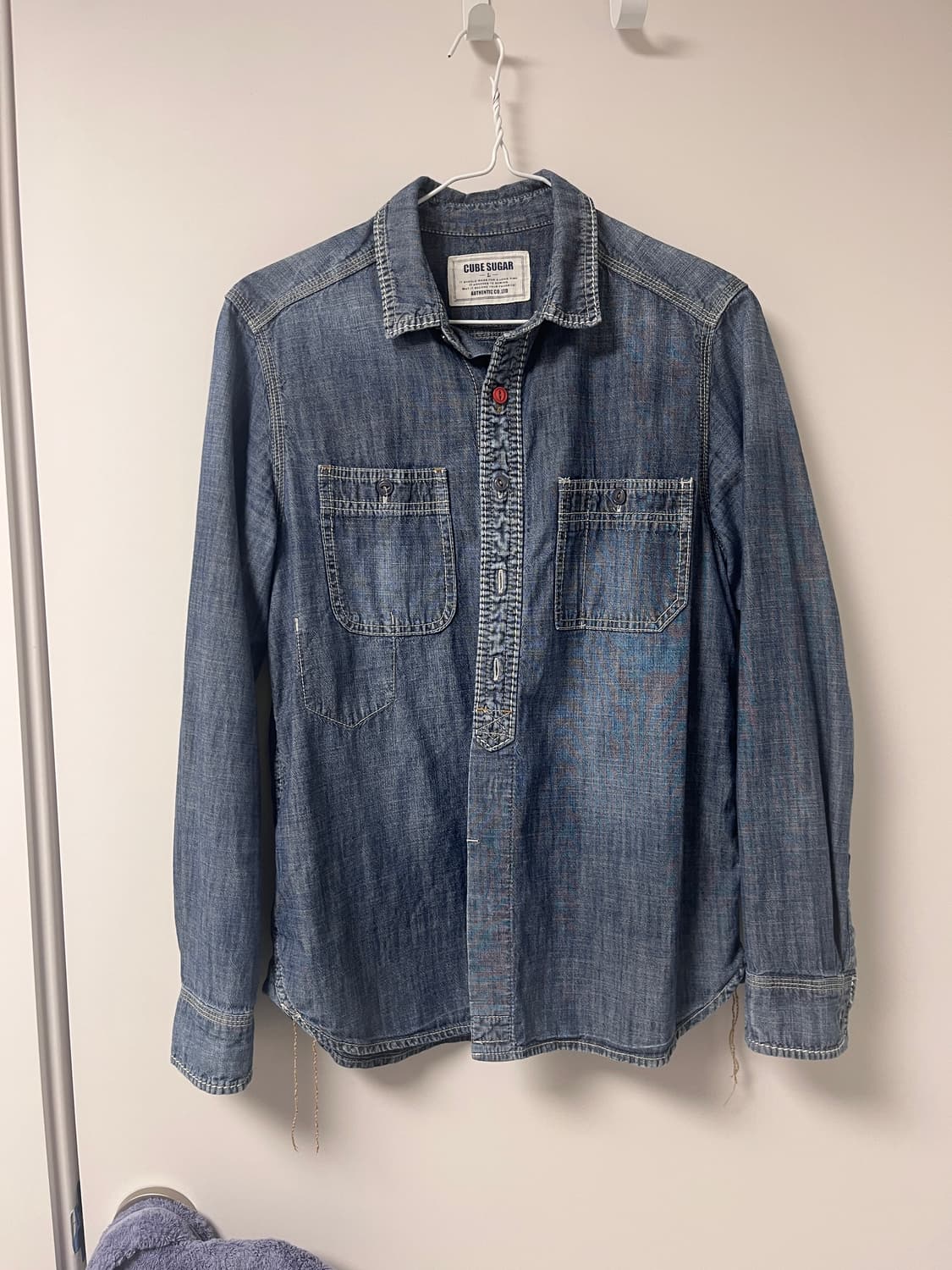 Cube sugar 큐브 슈가 청셔츠 워크 자켓 상품이미지2
