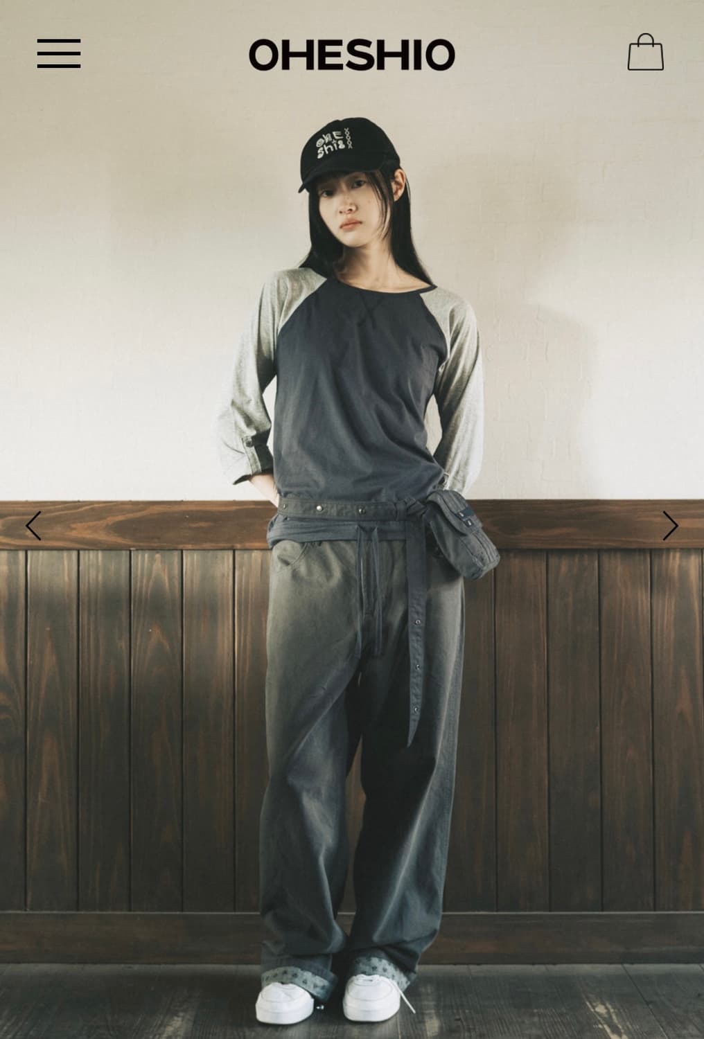 새상품 오헤시오 투웨이 미니 크로스백 벨트백 네이비 상품이미지1