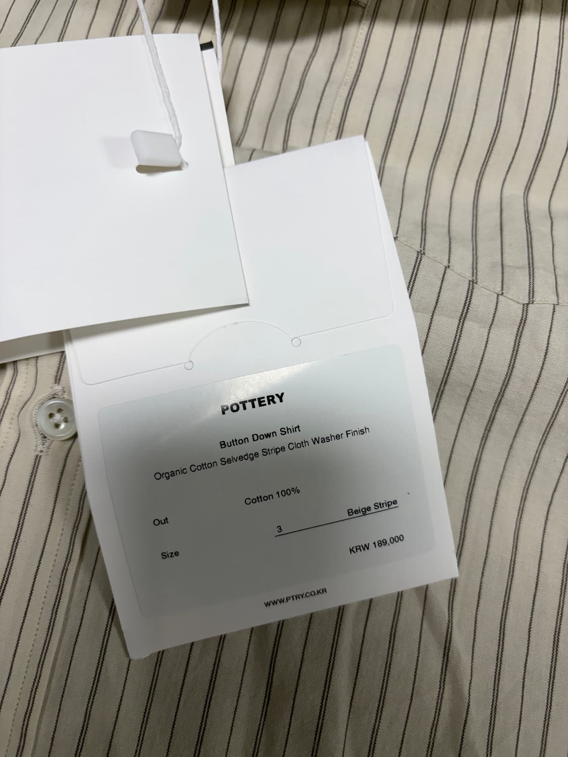 포터리 버튼다운 셔츠 3사이즈 새상품 상품이미지4
