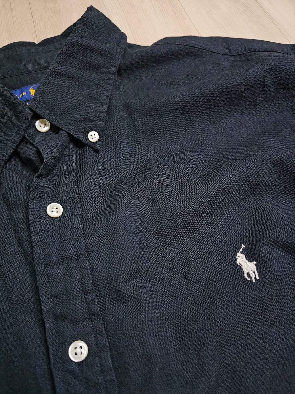 ​[XL] 폴로 랄프로렌 헤더 블랙 버튼다운 셔츠 상품이미지3